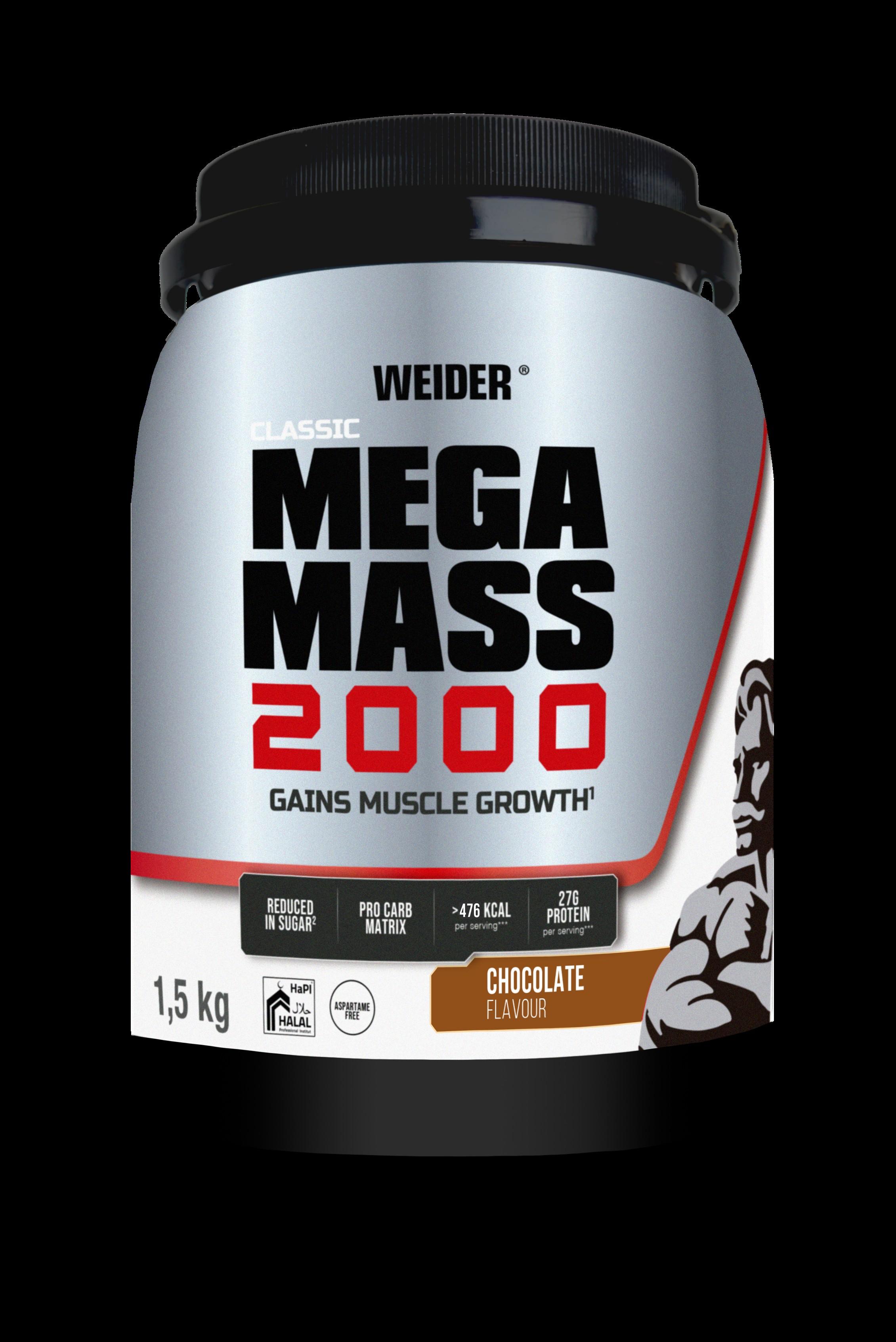 MEGA MASS 2000 WEIDER 1.5 KG  SABOR VAINILLA
